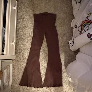 Aerie Chocolate Ribbed Pants